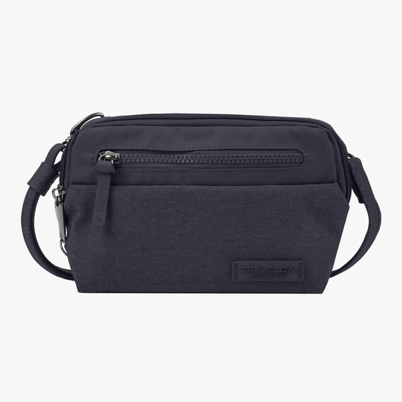 Travelon Anti Theft Metro Convertible small crossbody-Navy - Picture 1 of 7